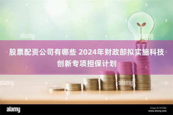 股票配资公司有哪些 2024年财政部拟实施科技创新专项担保计划