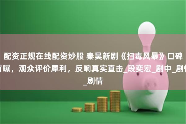 配资正规在线配资炒股 秦昊新剧《扫毒风暴》口碑首曝，观众评价犀利，反响真实直击_段奕宏_剧中_剧情